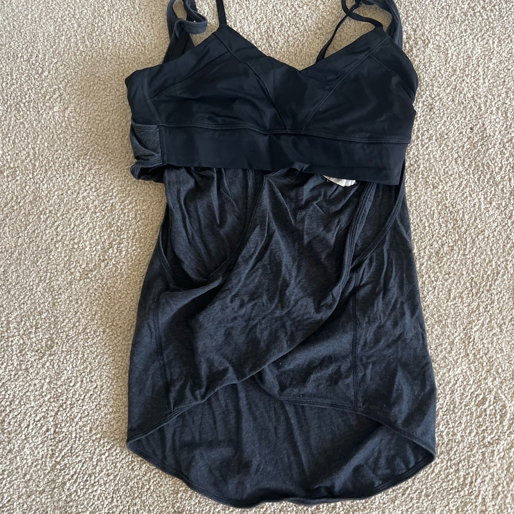 Black Strappy Tank Top-LULU!!